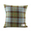Harris Tweed Square Cushion - Tartan/Blue Back