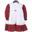 Girls Tartan Dress and White Smock, Royal Stewart