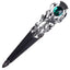 Imitation Thistle Design Sgian Dubh - Chrome Finish - 6 Stone Colours