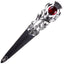 Imitation Thistle Design Sgian Dubh - Chrome Finish - 6 Stone Colours
