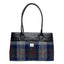 Authentic Scottish Harris Tweed - Tote Bag - Blue Check
