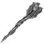 Pewter Twisting Thistle Kilt Pin - Polished Finish