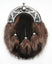 Full Dress Chrome Modern Weave Sporran - Raccoon Fur